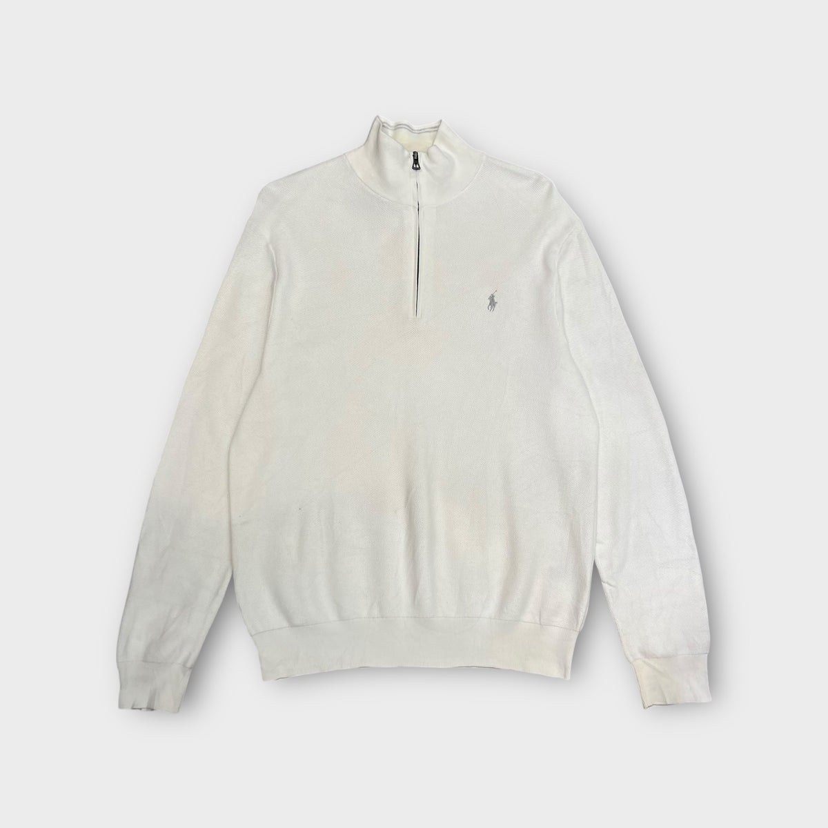 1/4 Zip Ralph Lauren Blanc - XL