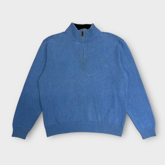 1/4 Zip Ralph Lauren Bleu - L