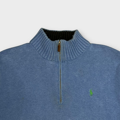 1/4 Zip Ralph Lauren Bleu - L