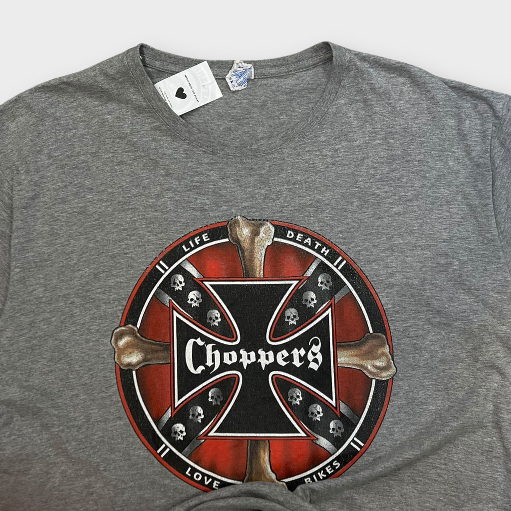 T-shirt Vintage Chopper Gris - XXL