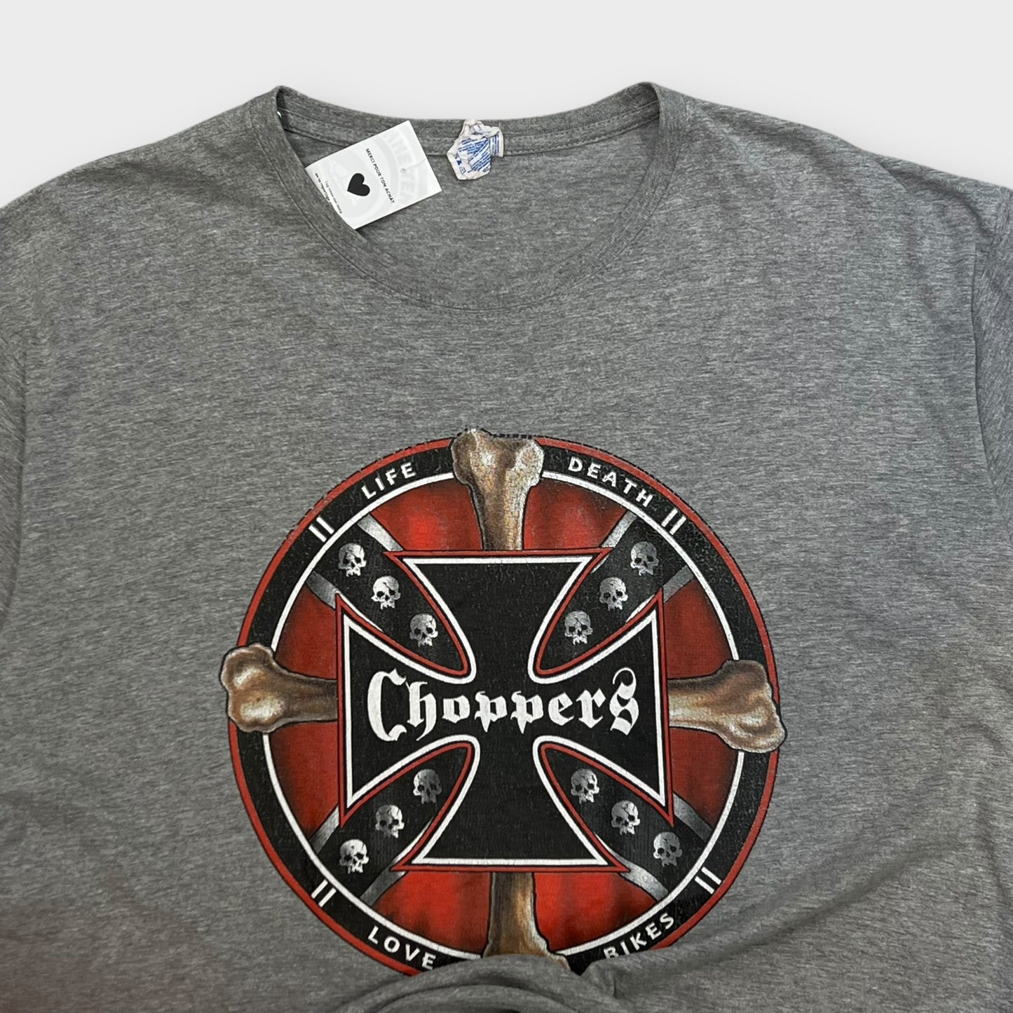 T-shirt Vintage Chopper Gris - XXL