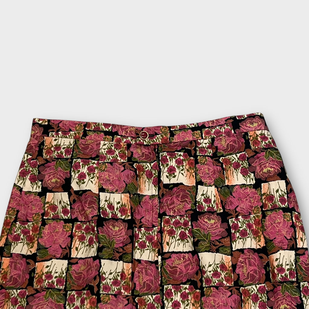 Jupe Vintage À Fleur Rose - FR38