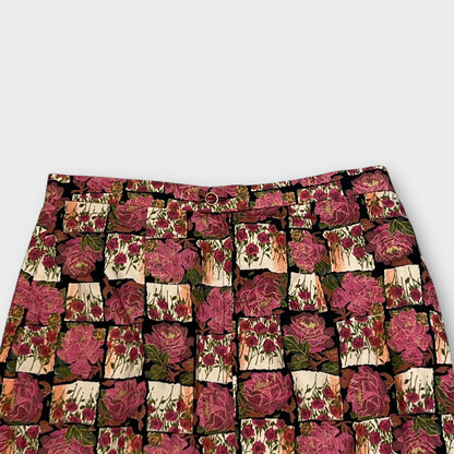 Jupe Vintage À Fleur Rose - FR38