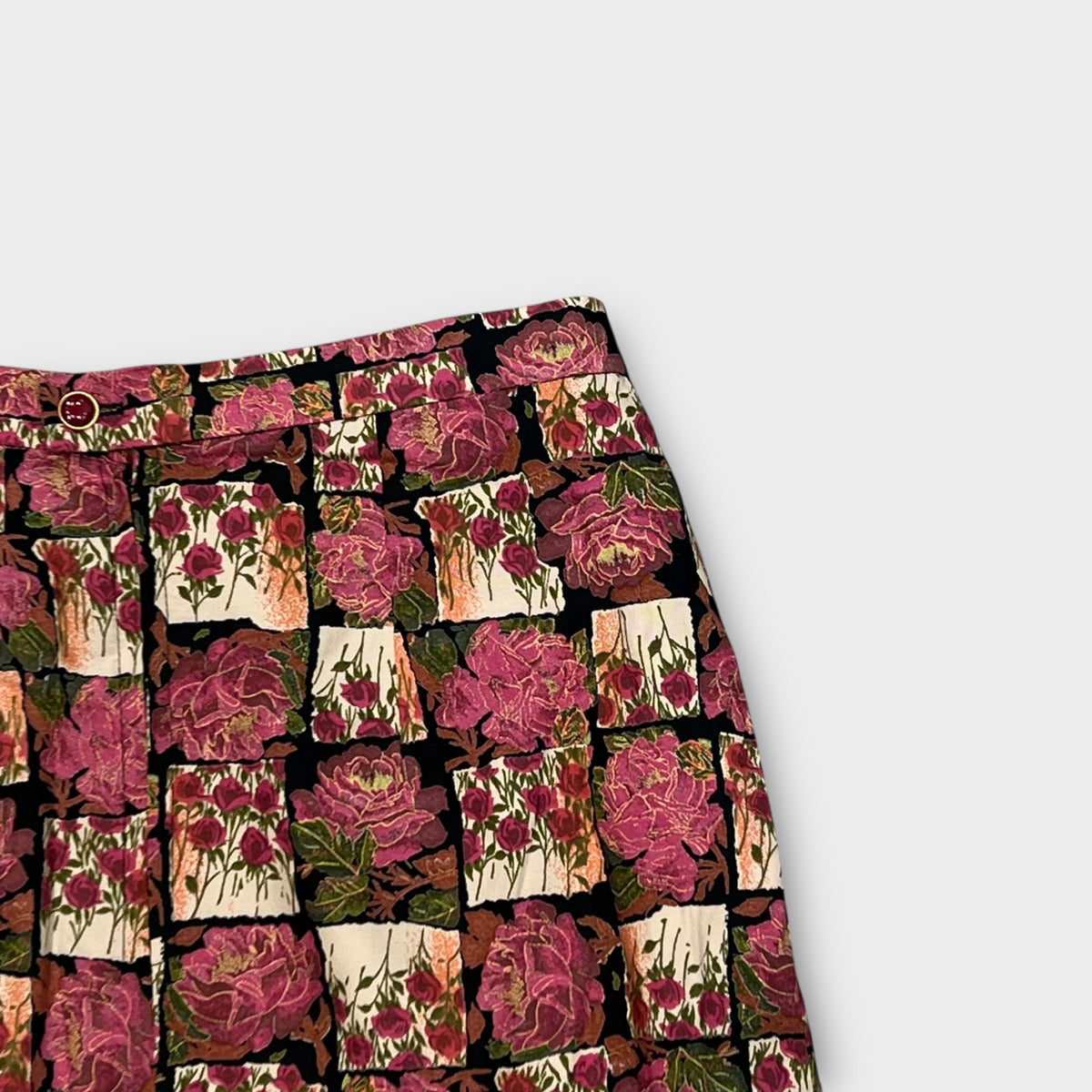 Jupe Vintage À Fleur Rose - FR38