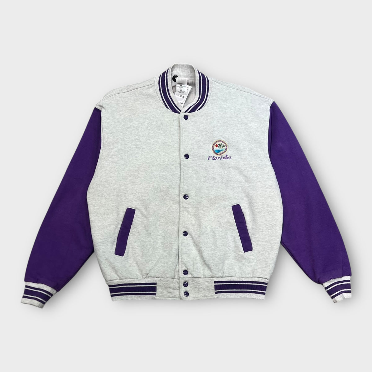 Veste Teddy Vintage Gris/Violet - XL