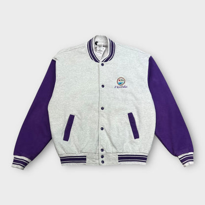 Veste Teddy Vintage Gris/Violet - XL