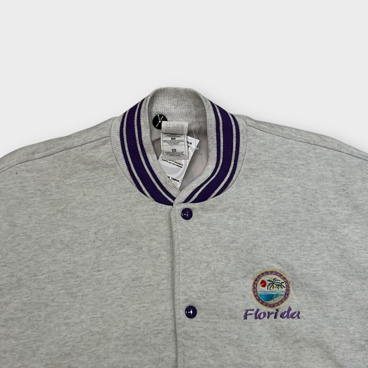 Veste Teddy Vintage Gris/Violet - XL