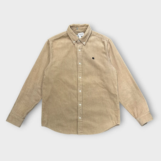 Chemise Carhartt Velours Côtelé Beige - S