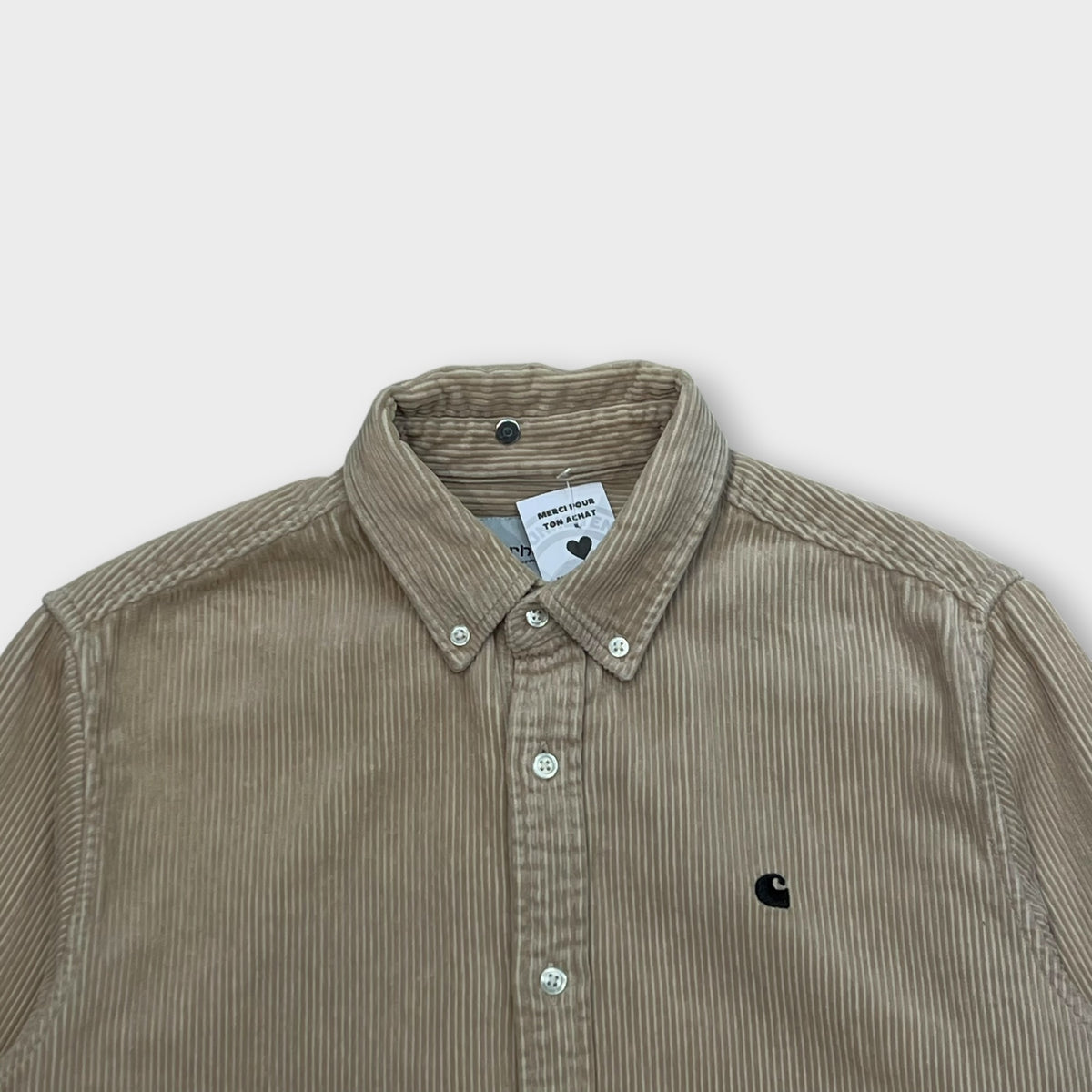 Chemise Carhartt Velours Côtelé Beige - S
