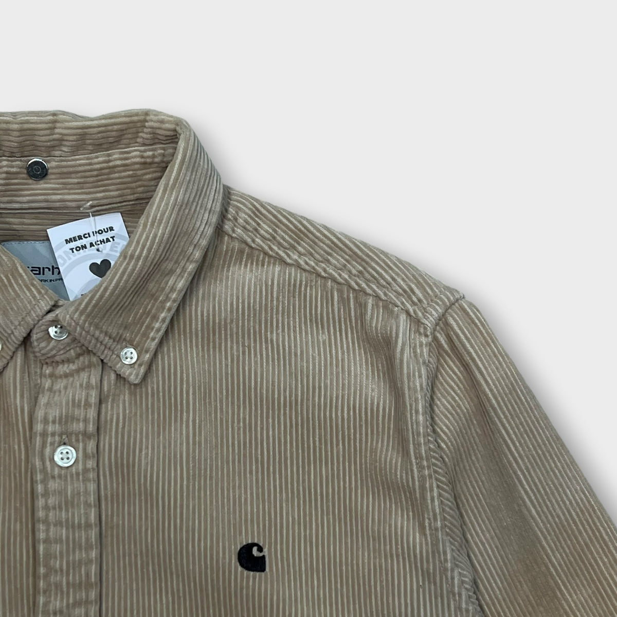 Chemise Carhartt Velours Côtelé Beige - S