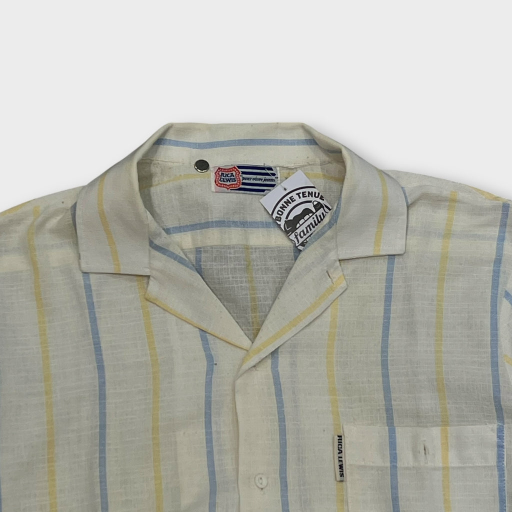 Chemise Manche Courte Vintage Blanc - M