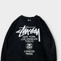Sweat Stussy WorldTour noir - L