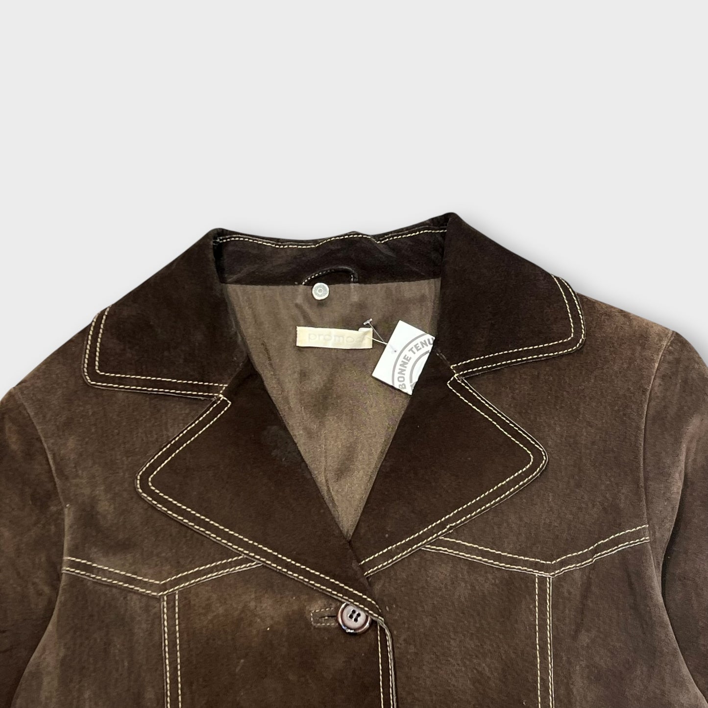 Blazer Vintage Daim Marron - S