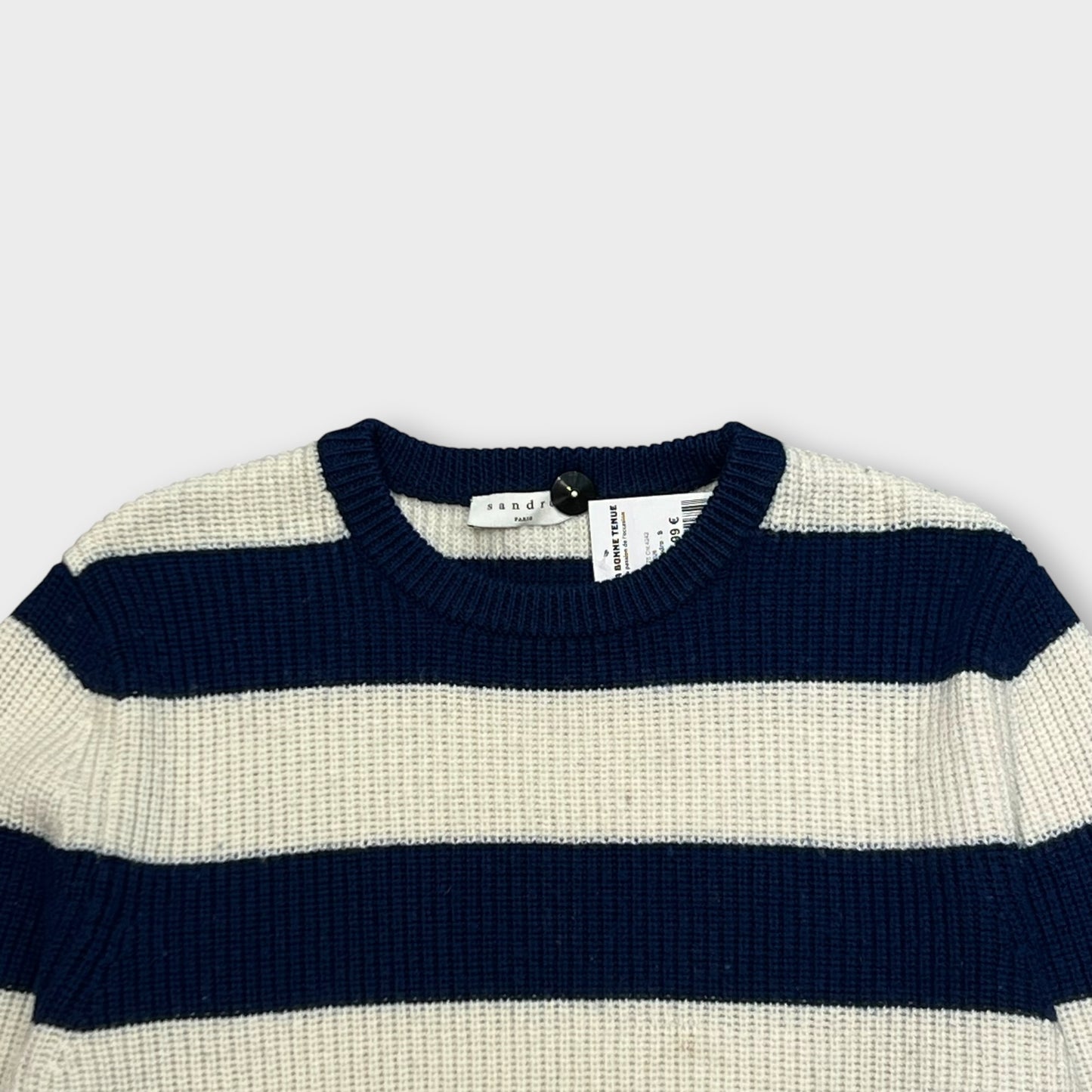 Pull Sandro Rayé Blanc / Bleu - S