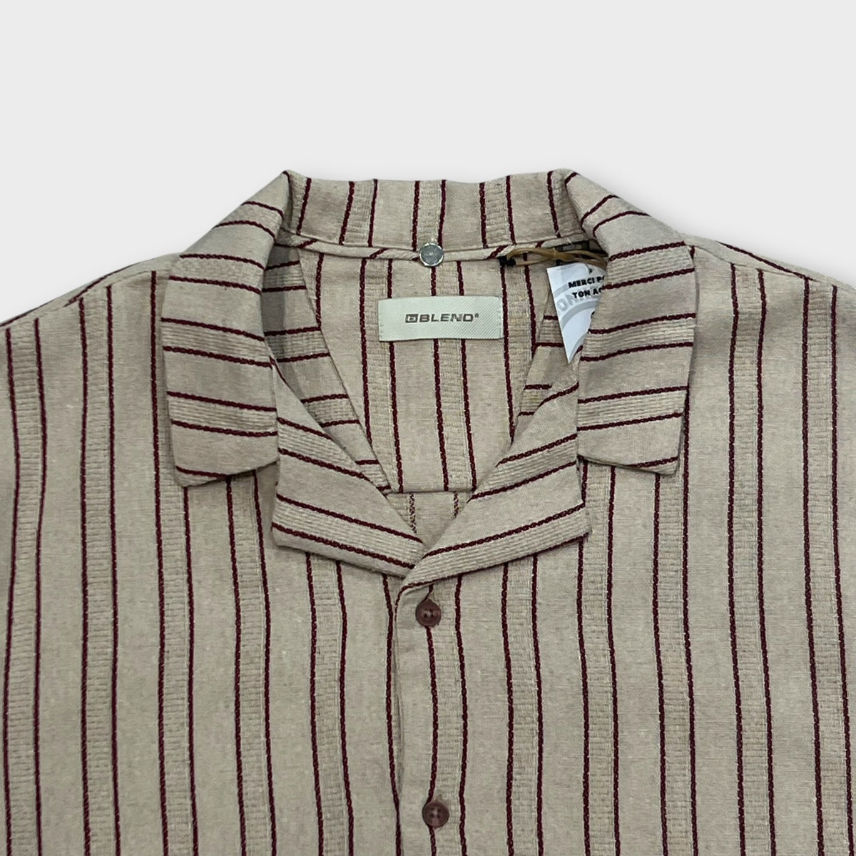 Chemise Manche Courte Deadstock Blend Beige - L