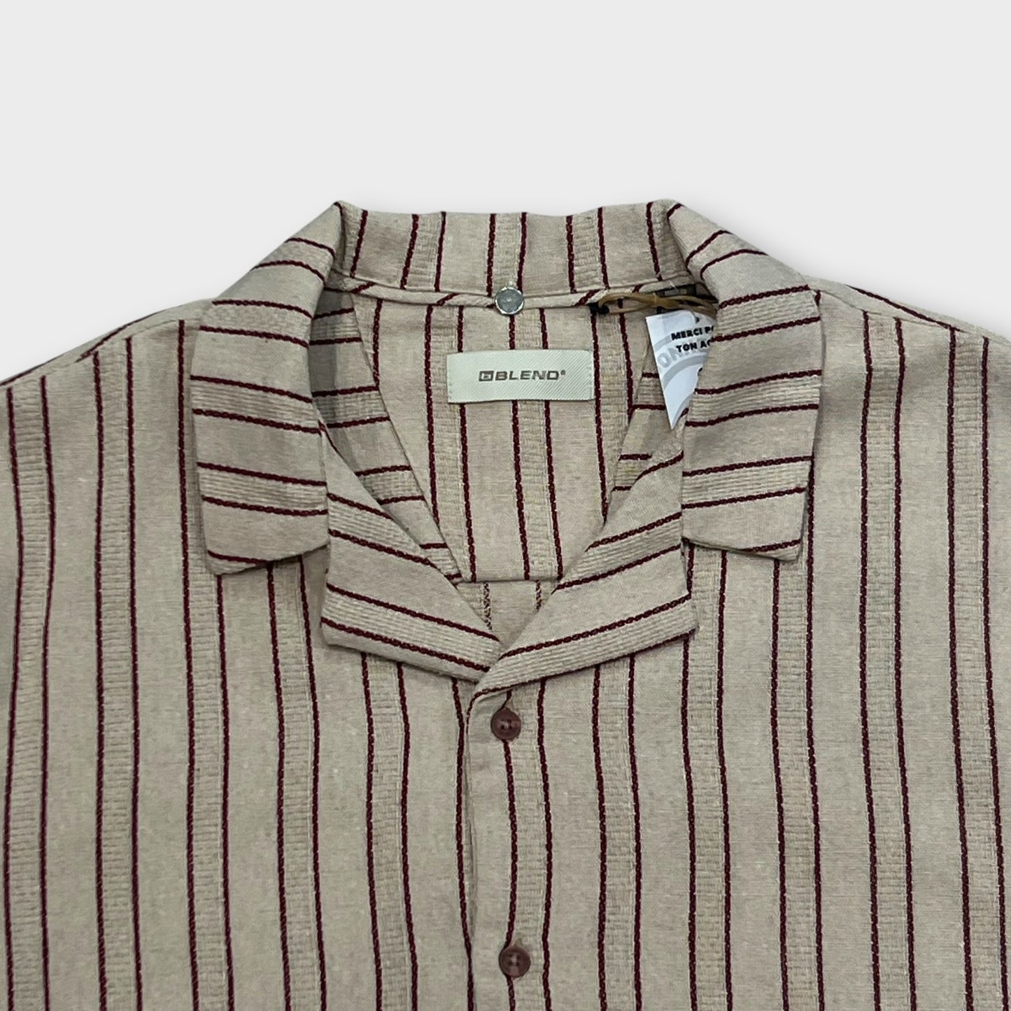 Chemise Manche Courte Deadstock Blend Beige - L