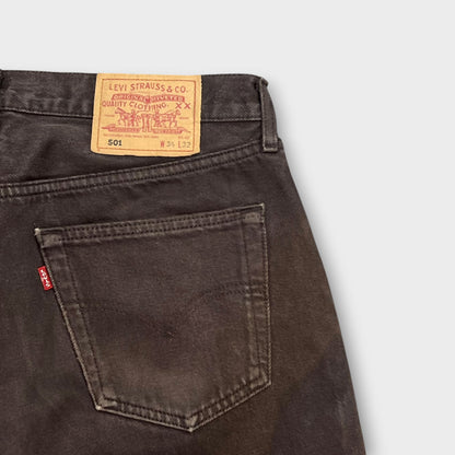 Jeans Levi's 501 90's W34 L32 Made in France Marron - FR44