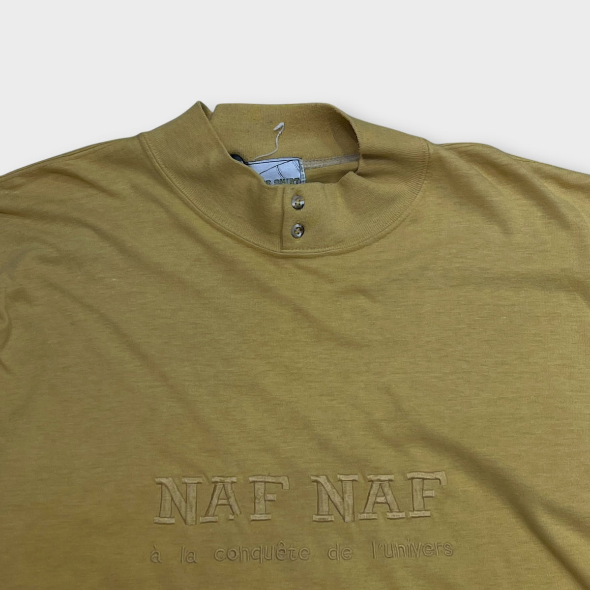 T-shirt Manche Longue Naf Naf Vintage Jaune - L