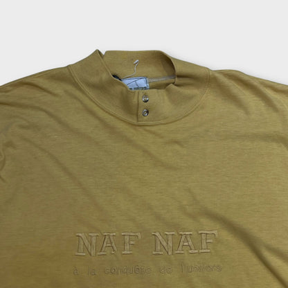 T-shirt Manche Longue Naf Naf Vintage Jaune - L