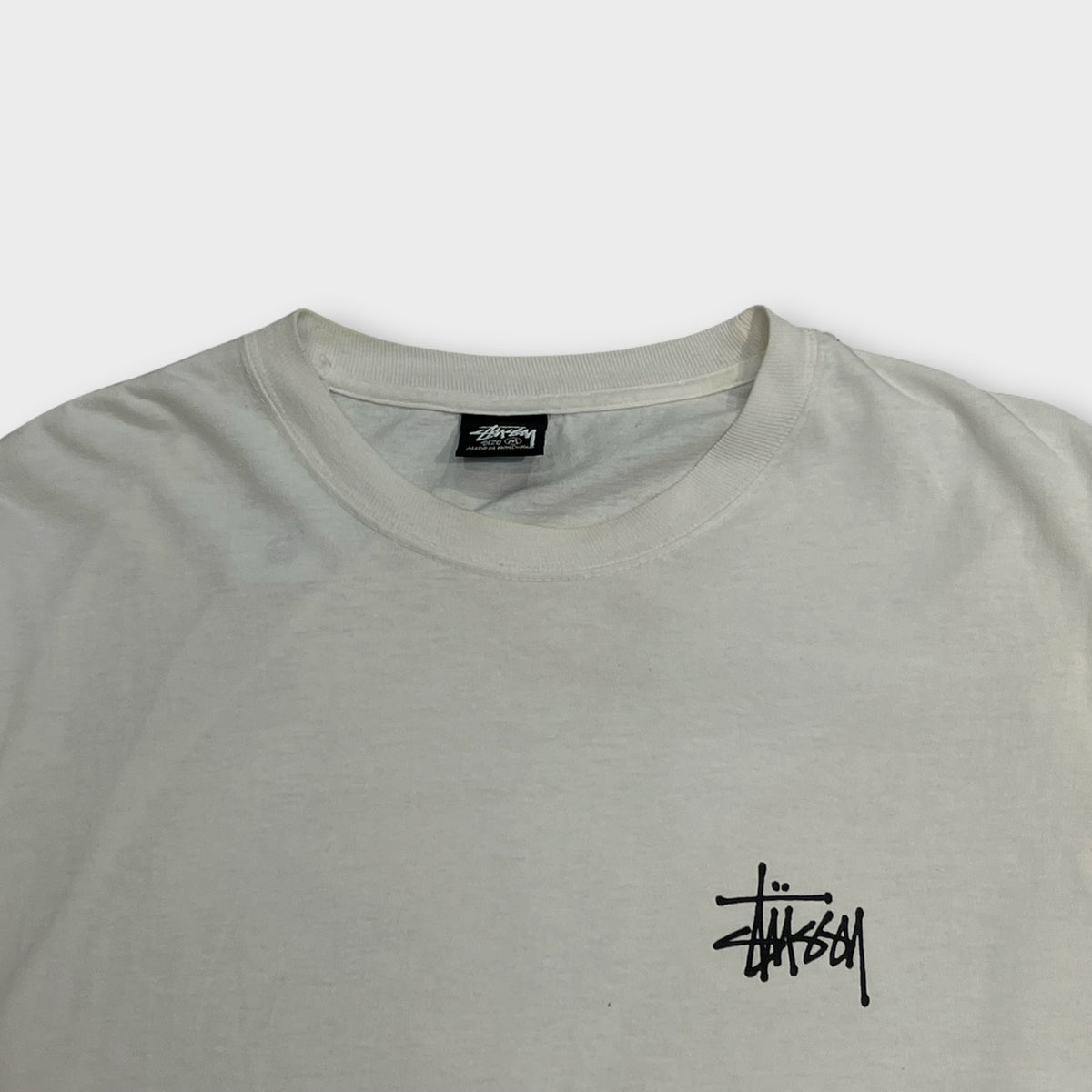 T-shirt Manches Longues Stussy Blanc - M