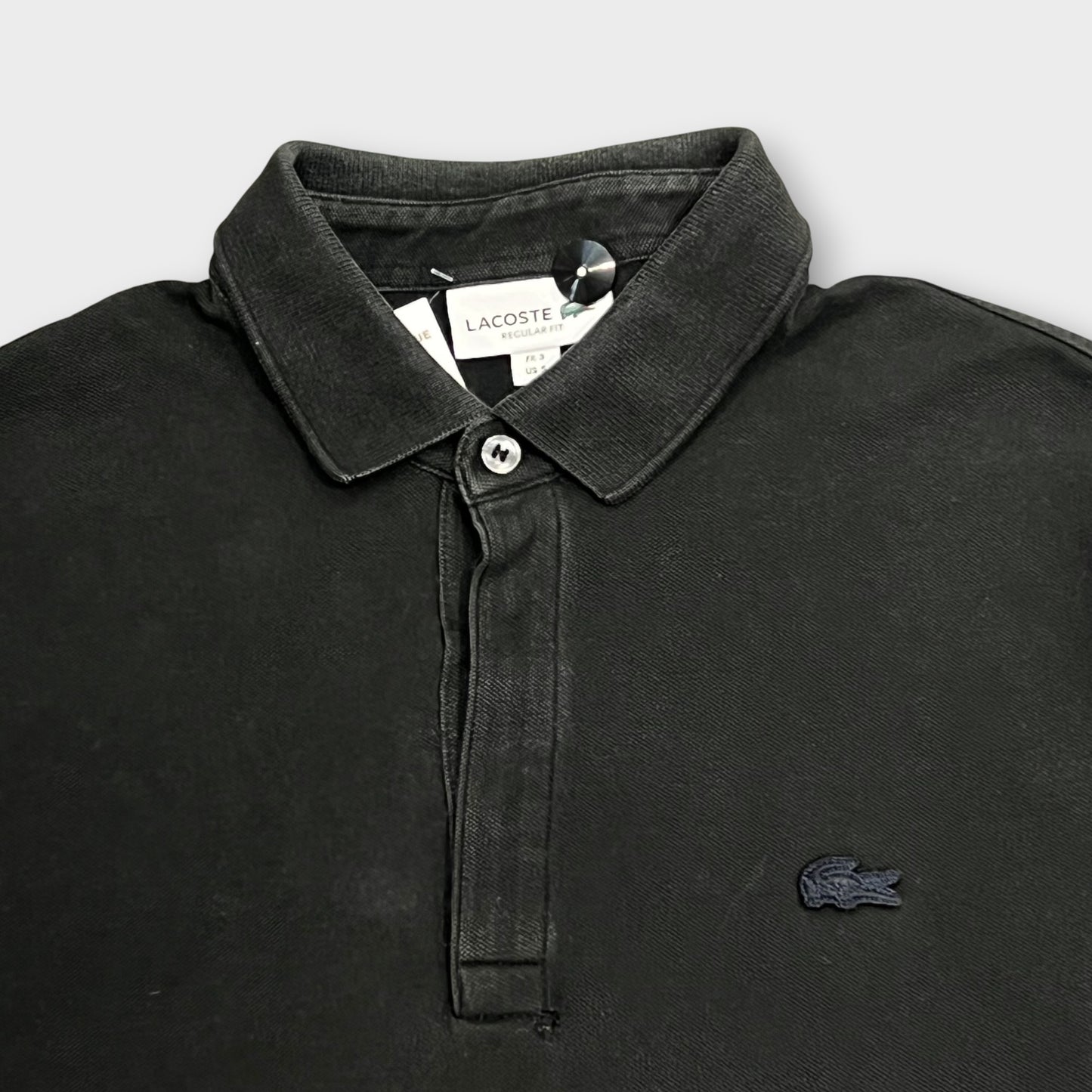 Polo Lacoste Manches Longues Noir - S