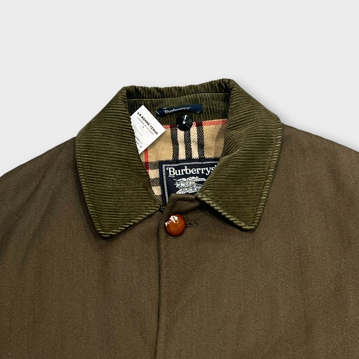 Veste Matelassée Laine Burberry Kaki - M