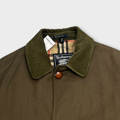 Veste Matelassée Laine Burberry Kaki - M
