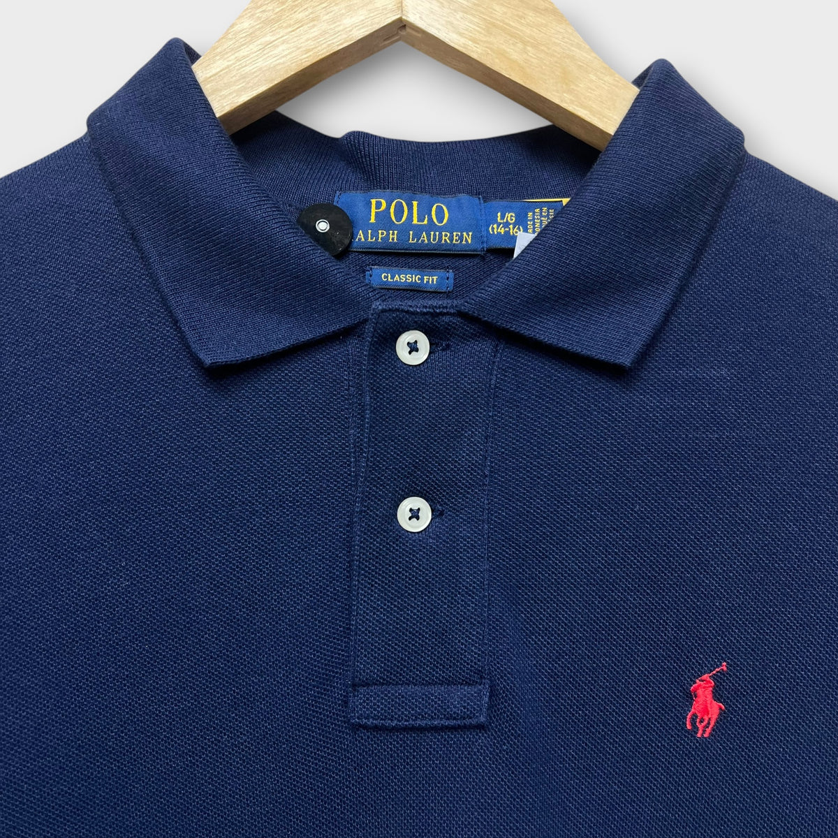 Polo Manches Longues Ralph Lauren Navy - 14/16A (Fit S)