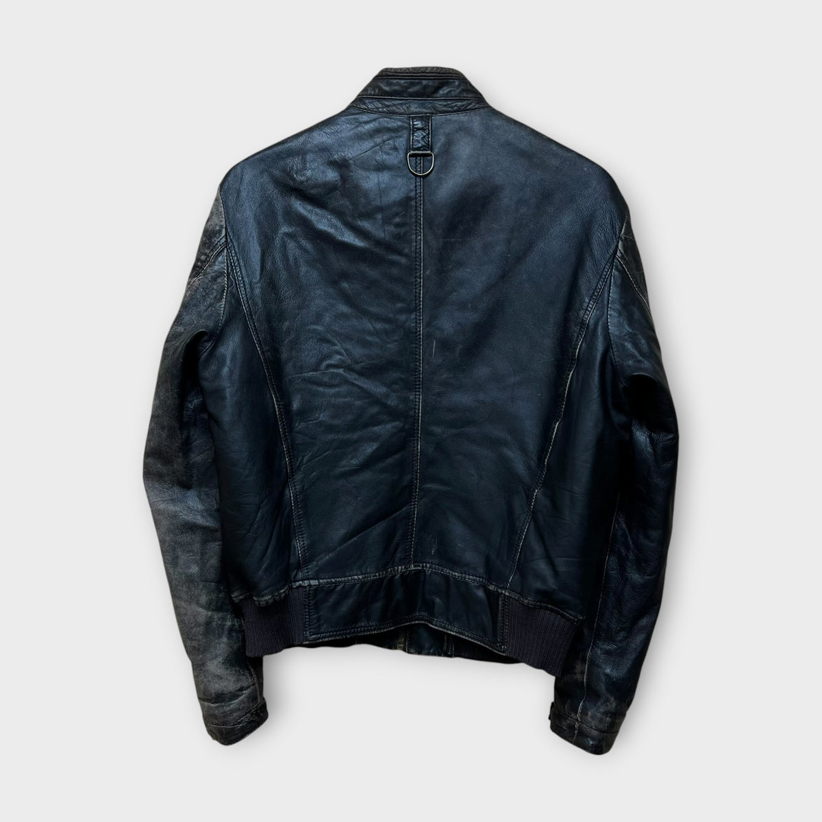 Veste Cuir Marlboro Classics Vintage Marron - M
