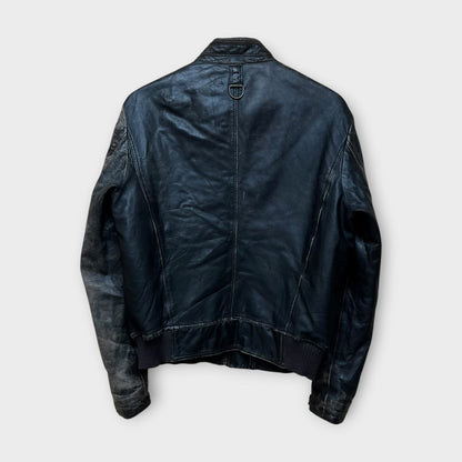 Veste Cuir Marlboro Classics Vintage Marron - M