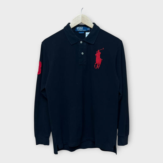 Polo Manches Longues Ralph Lauren Big Logo Noir - M