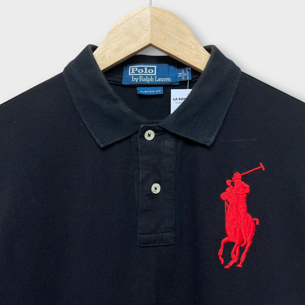 Polo Manches Longues Ralph Lauren Big Logo Noir - M