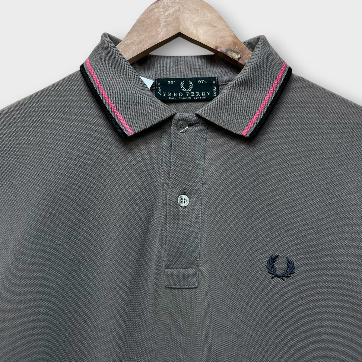 Polo Manche Longues Vintage Fred Perry Marron - M
