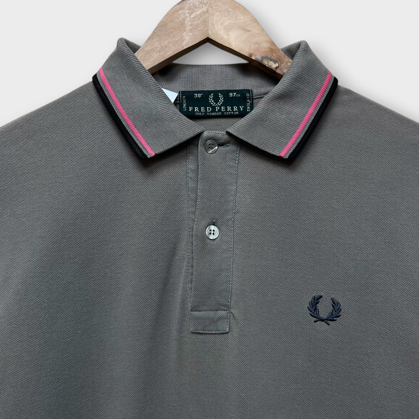 Polo Manche Longues Vintage Fred Perry Marron - M