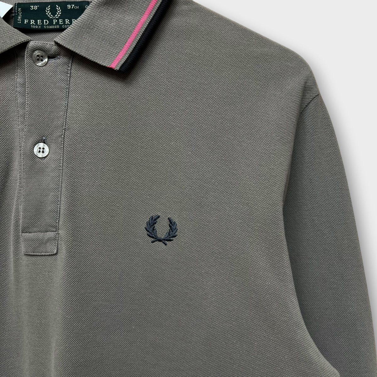 Polo Manche Longues Vintage Fred Perry Marron - M