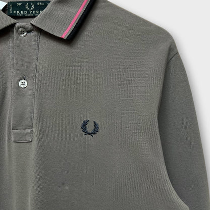 Polo Manche Longues Vintage Fred Perry Marron - M
