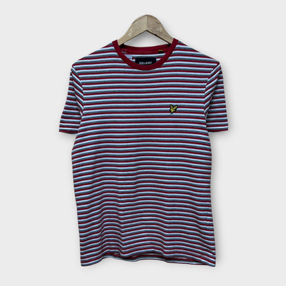 T-shirt Lyle & Scott rayé Rouge Gris Blanc - M