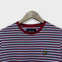 T-shirt Lyle & Scott rayé Rouge Gris Blanc - M