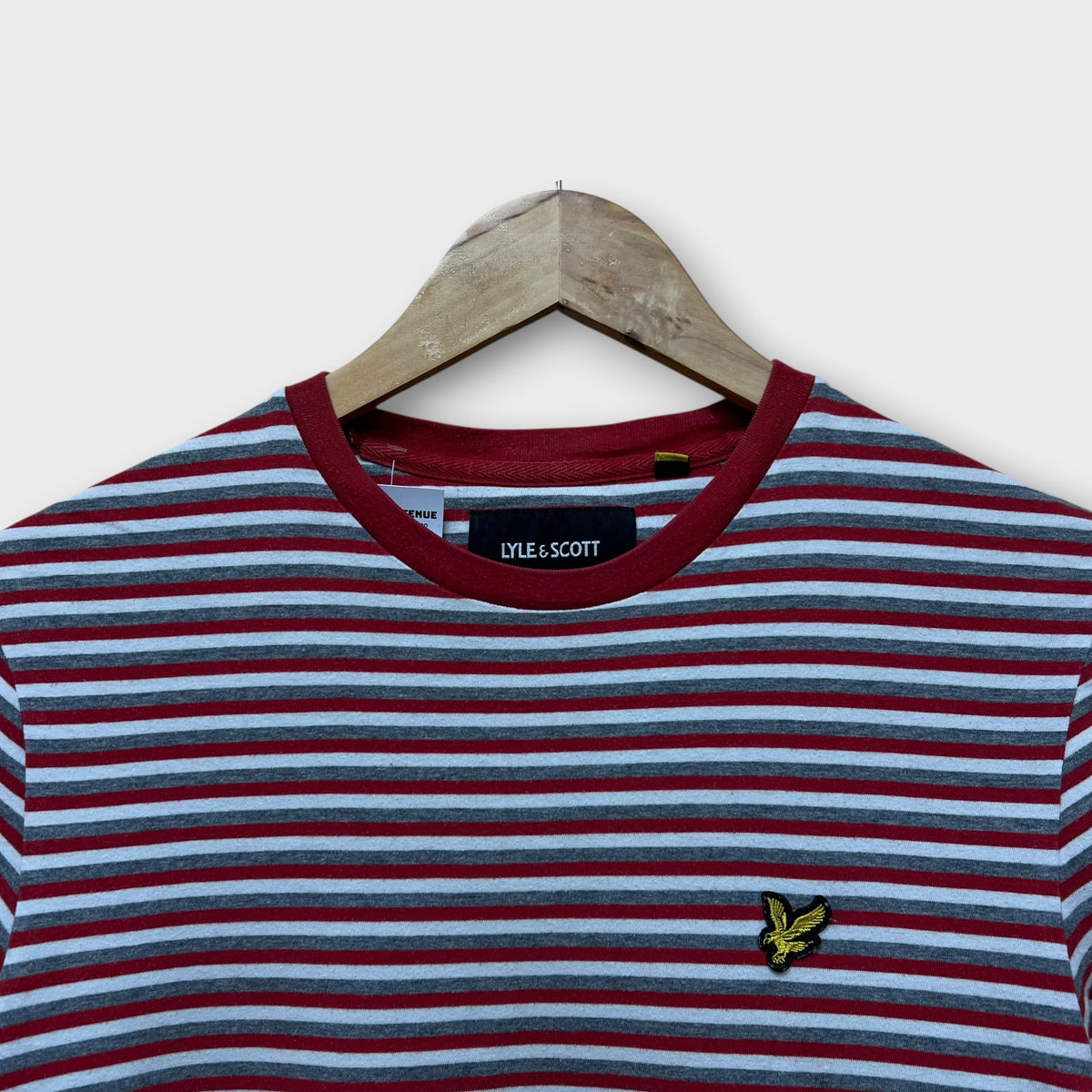 T-shirt Lyle & Scott rayé Rouge Gris Blanc - M