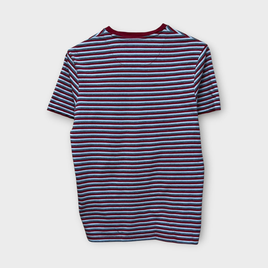 T-shirt Lyle & Scott rayé Rouge Gris Blanc - M