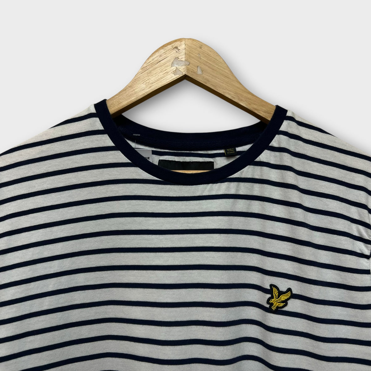 T-shirt Lyle & Scott Blanc, Bleu Marine - L