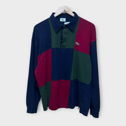 Polo Manches Longues Lacoste Vert Rouge Navy - XL