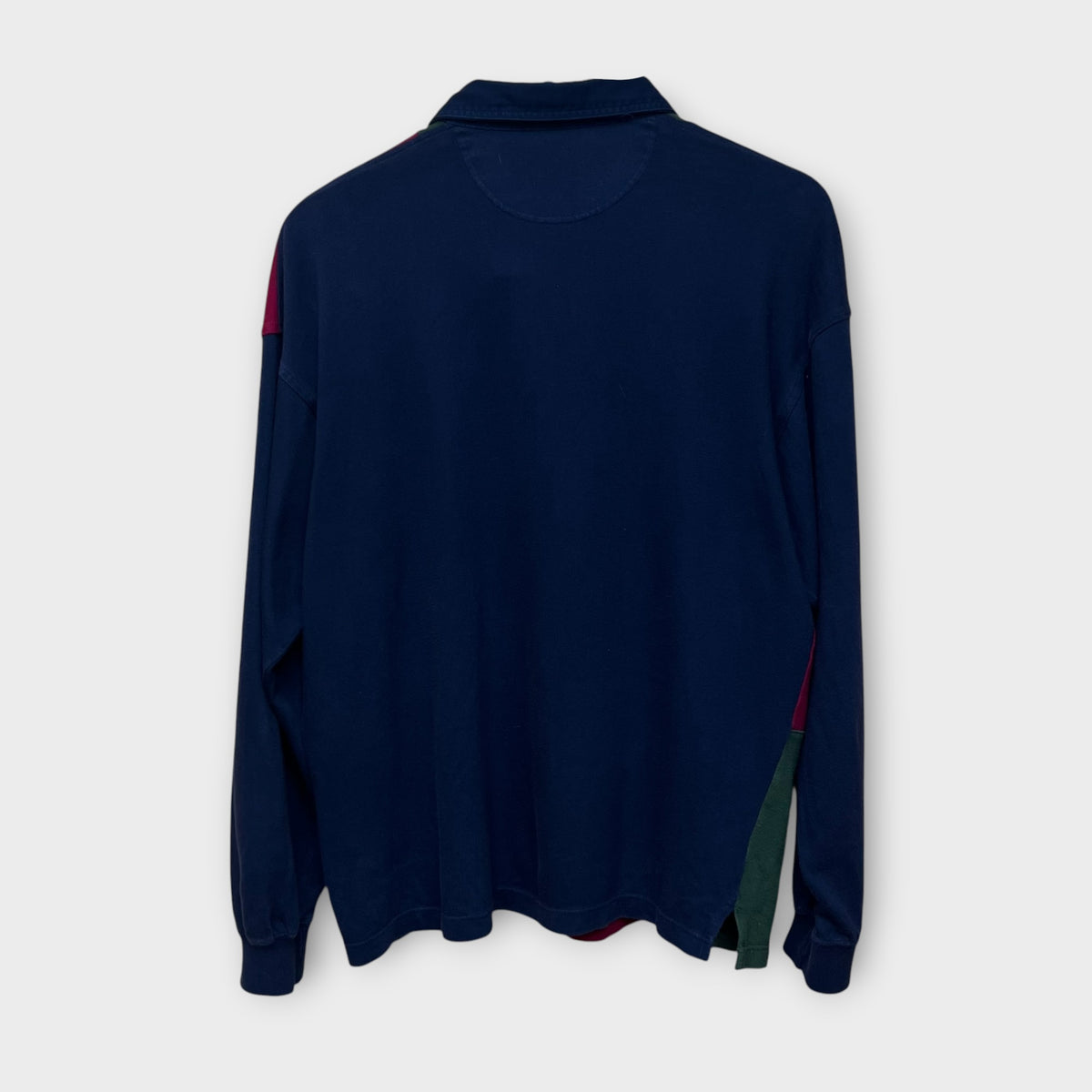 Polo Manches Longues Lacoste Vert Rouge Navy - XL