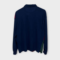 Polo Manches Longues Lacoste Vert Rouge Navy - XL