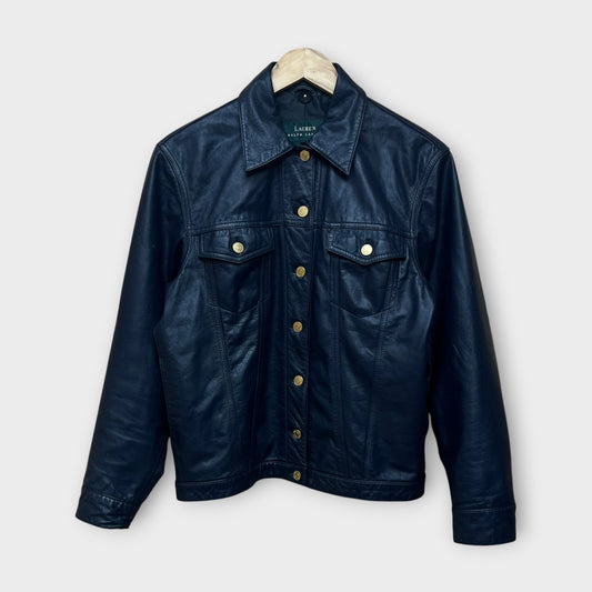 Veste Cuir Ralph Lauren Navy - M