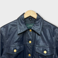 Veste Cuir Ralph Lauren Navy - M