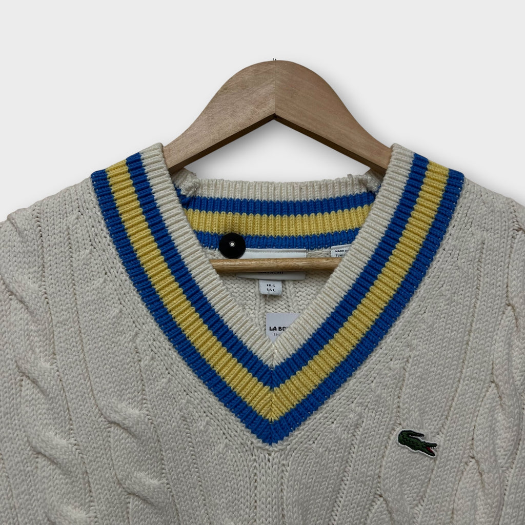 Cardigan Sans Manches Lacoste Beige - S