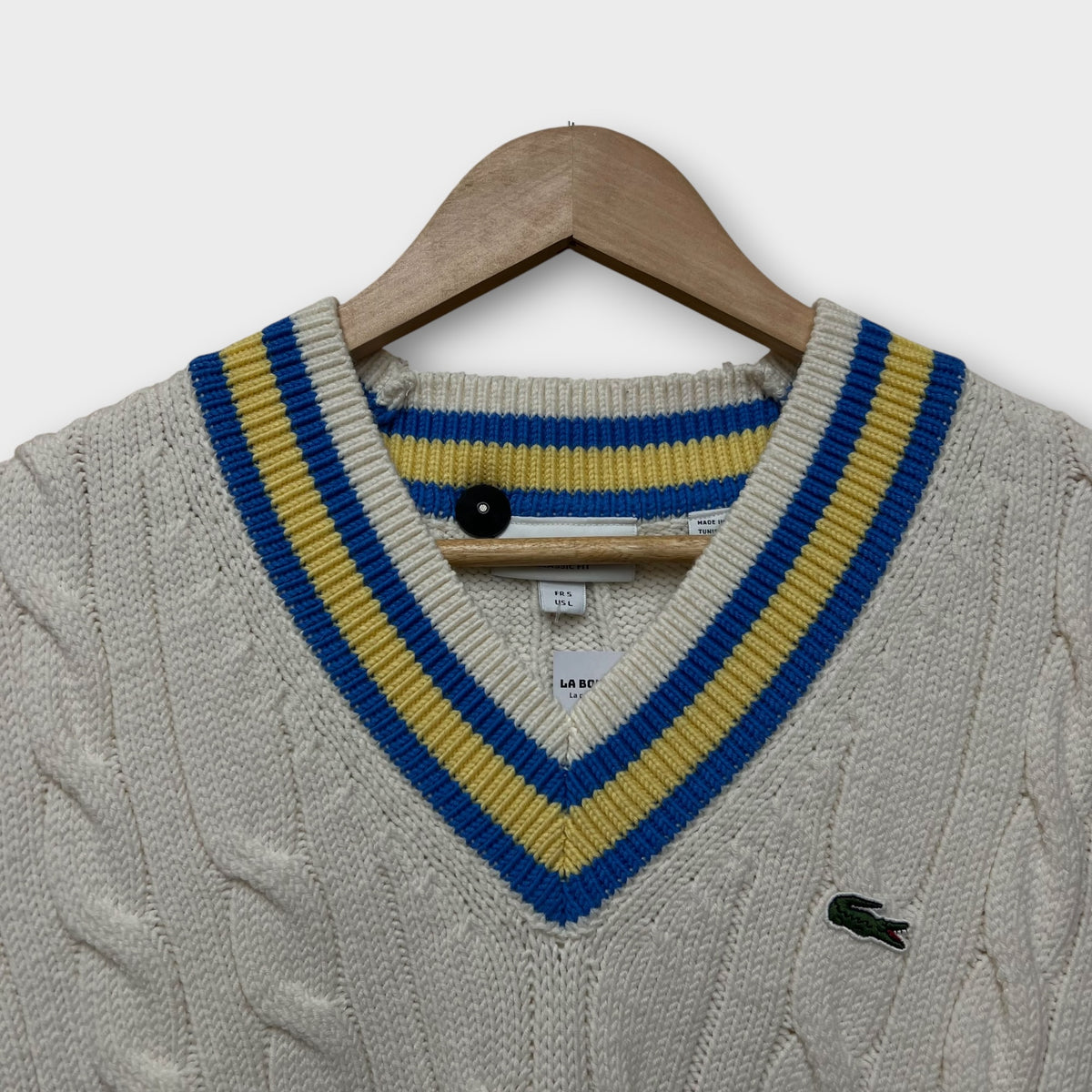 Cardigan Sans Manches Lacoste Beige - S