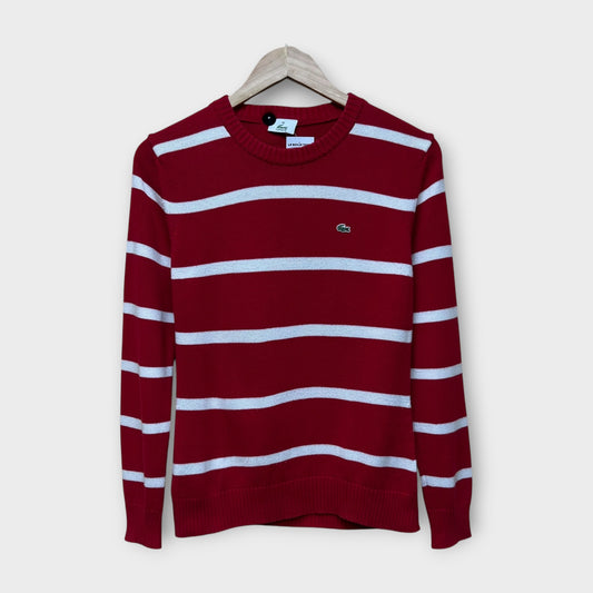 Pull Lacoste Rouge et Blanc - M