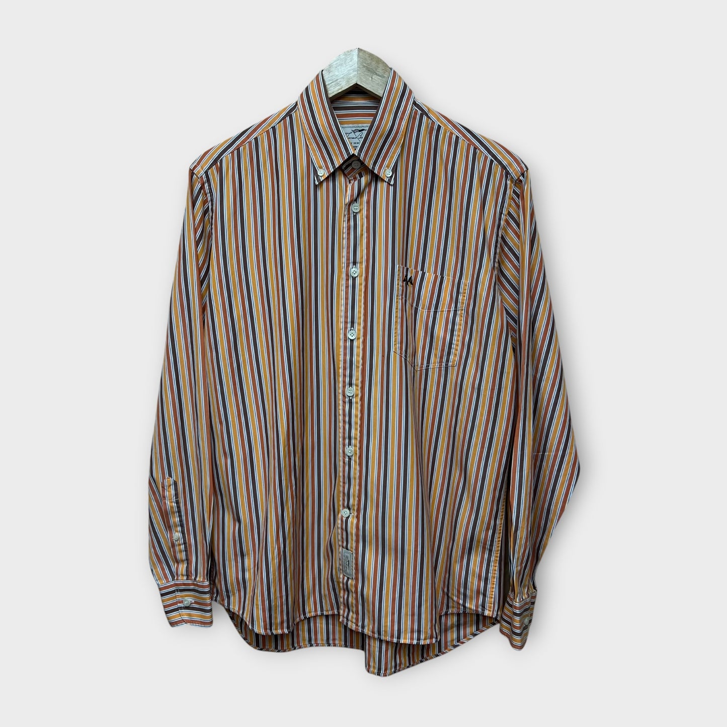 Chemise Rayée Vintage Thomas Burberry Orange - M